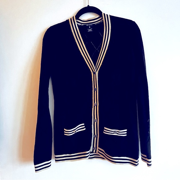 PINK TARTAN BLACK AND WHITE GEOMETRIC CARIDGAN - Picture 1 of 9